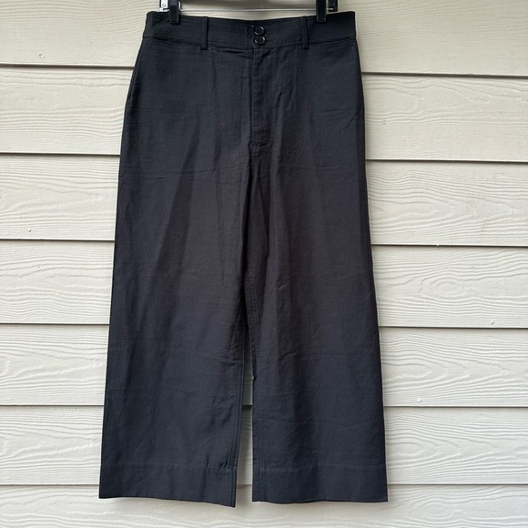 Apiece Apart Merida 12 Black Wide-Leg Crop Pants - Picture 11 of 11